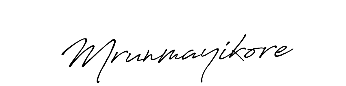 Similarly Antro_Vectra_Bolder is the best handwritten signature design. Signature creator online .You can use it as an online autograph creator for name Mrunmayikore. Mrunmayikore signature style 7 images and pictures png