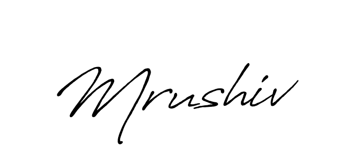 It looks lik you need a new signature style for name Mrushiv. Design unique handwritten (Antro_Vectra_Bolder) signature with our free signature maker in just a few clicks. Mrushiv signature style 7 images and pictures png