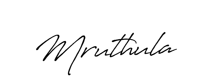 How to make Mruthula signature? Antro_Vectra_Bolder is a professional autograph style. Create handwritten signature for Mruthula name. Mruthula signature style 7 images and pictures png