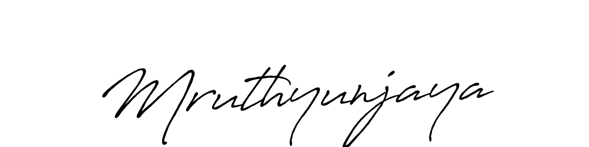 Make a beautiful signature design for name Mruthyunjaya. With this signature (Antro_Vectra_Bolder) style, you can create a handwritten signature for free. Mruthyunjaya signature style 7 images and pictures png