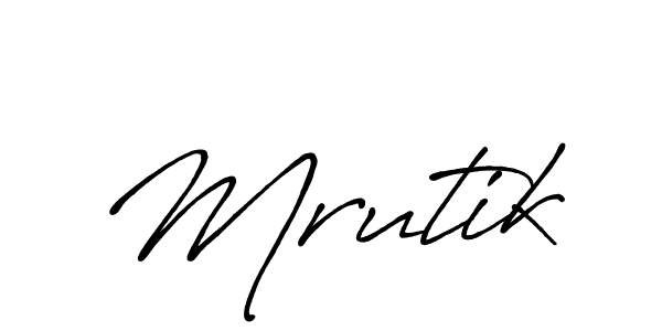 Create a beautiful signature design for name Mrutik. With this signature (Antro_Vectra_Bolder) fonts, you can make a handwritten signature for free. Mrutik signature style 7 images and pictures png