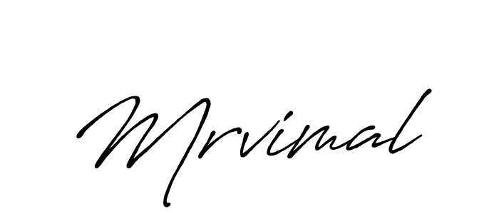 How to make Mrvimal name signature. Use Antro_Vectra_Bolder style for creating short signs online. This is the latest handwritten sign. Mrvimal signature style 7 images and pictures png