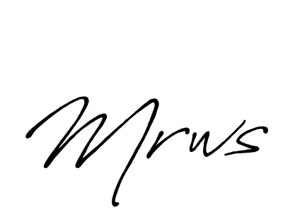 It looks lik you need a new signature style for name Mrws. Design unique handwritten (Antro_Vectra_Bolder) signature with our free signature maker in just a few clicks. Mrws signature style 7 images and pictures png