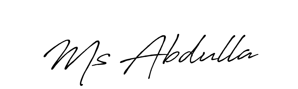 How to make Ms Abdulla signature? Antro_Vectra_Bolder is a professional autograph style. Create handwritten signature for Ms Abdulla name. Ms Abdulla signature style 7 images and pictures png