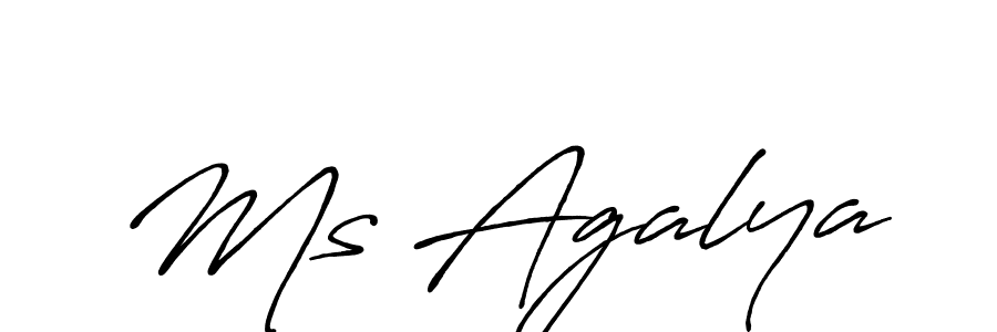 Design your own signature with our free online signature maker. With this signature software, you can create a handwritten (Antro_Vectra_Bolder) signature for name Ms Agalya. Ms Agalya signature style 7 images and pictures png