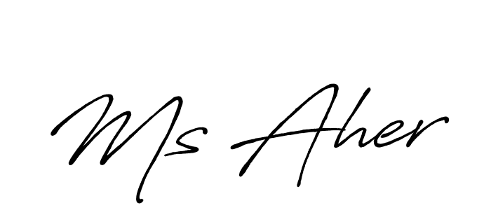 Antro_Vectra_Bolder is a professional signature style that is perfect for those who want to add a touch of class to their signature. It is also a great choice for those who want to make their signature more unique. Get Ms Aher name to fancy signature for free. Ms Aher signature style 7 images and pictures png