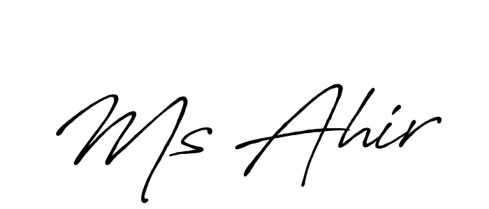 It looks lik you need a new signature style for name Ms Ahir. Design unique handwritten (Antro_Vectra_Bolder) signature with our free signature maker in just a few clicks. Ms Ahir signature style 7 images and pictures png