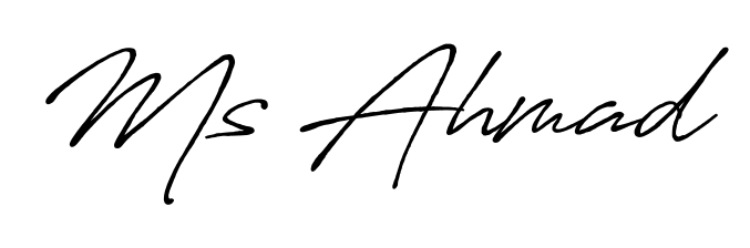 Explore multiple handwriting variations for Ms Ahmad including this stunning Antro_Vectra_Bolder design. Free to use across all platforms. Ms Ahmad signature style 7 images and pictures png