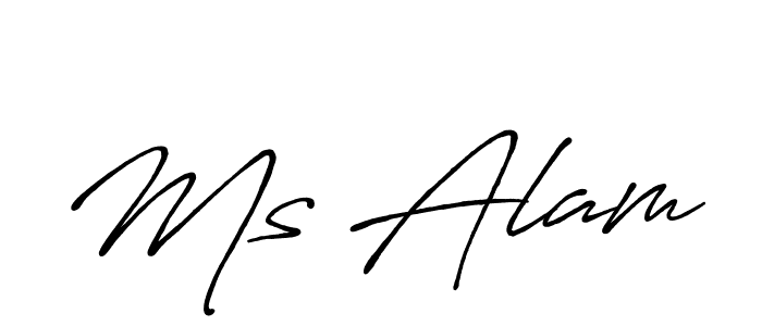Design your own signature with our free online signature maker. With this signature software, you can create a handwritten (Antro_Vectra_Bolder) signature for name Ms Alam. Ms Alam signature style 7 images and pictures png