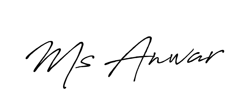 Also we have Ms Anwar name is the best signature style. Create professional handwritten signature collection using Antro_Vectra_Bolder autograph style. Ms Anwar signature style 7 images and pictures png