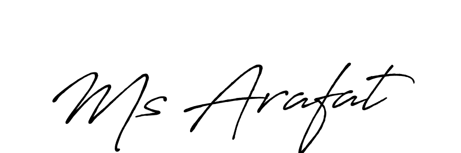 How to make Ms Arafat name signature. Use Antro_Vectra_Bolder style for creating short signs online. This is the latest handwritten sign. Ms Arafat signature style 7 images and pictures png