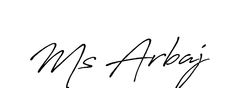 It looks lik you need a new signature style for name Ms Arbaj. Design unique handwritten (Antro_Vectra_Bolder) signature with our free signature maker in just a few clicks. Ms Arbaj signature style 7 images and pictures png