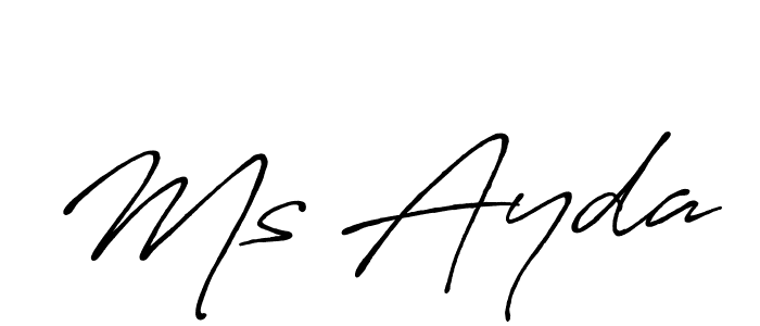 Make a beautiful signature design for name Ms Ayda. With this signature (Antro_Vectra_Bolder) style, you can create a handwritten signature for free. Ms Ayda signature style 7 images and pictures png