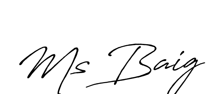 This is the best signature style for the Ms Baig name. Also you like these signature font (Antro_Vectra_Bolder). Mix name signature. Ms Baig signature style 7 images and pictures png