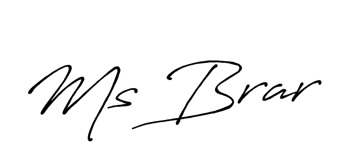 Also we have Ms Brar name is the best signature style. Create professional handwritten signature collection using Antro_Vectra_Bolder autograph style. Ms Brar signature style 7 images and pictures png