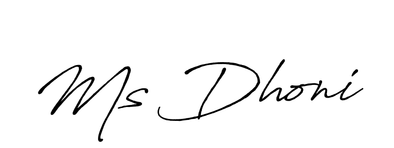 How to make Ms Dhoni signature? Antro_Vectra_Bolder is a professional autograph style. Create handwritten signature for Ms Dhoni name. Ms Dhoni signature style 7 images and pictures png