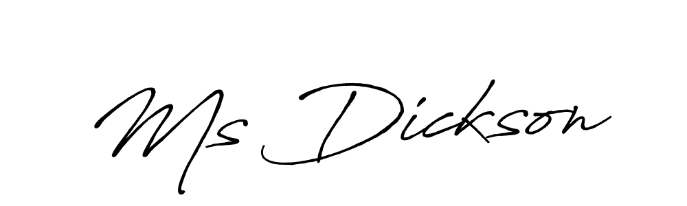 Ms Dickson stylish signature style. Best Handwritten Sign (Antro_Vectra_Bolder) for my name. Handwritten Signature Collection Ideas for my name Ms Dickson. Ms Dickson signature style 7 images and pictures png