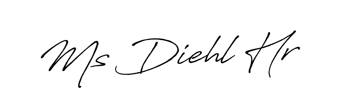 Also You can easily find your signature by using the search form. We will create Ms Diehl Hr name handwritten signature images for you free of cost using Antro_Vectra_Bolder sign style. Ms Diehl Hr signature style 7 images and pictures png