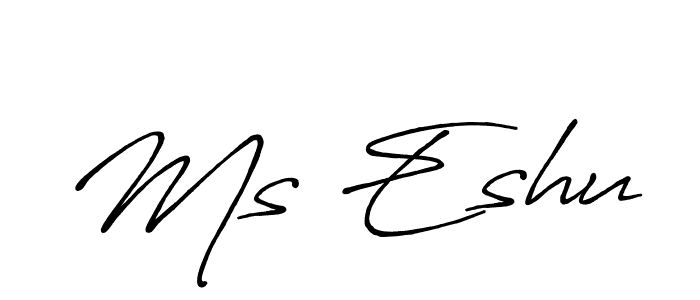Best and Professional Signature Style for Ms Eshu. Antro_Vectra_Bolder Best Signature Style Collection. Ms Eshu signature style 7 images and pictures png