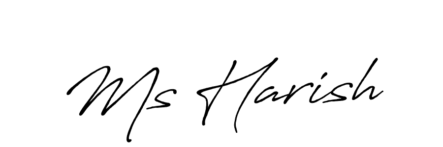 Use a signature maker to create a handwritten signature online. With this signature software, you can design (Antro_Vectra_Bolder) your own signature for name Ms Harish. Ms Harish signature style 7 images and pictures png