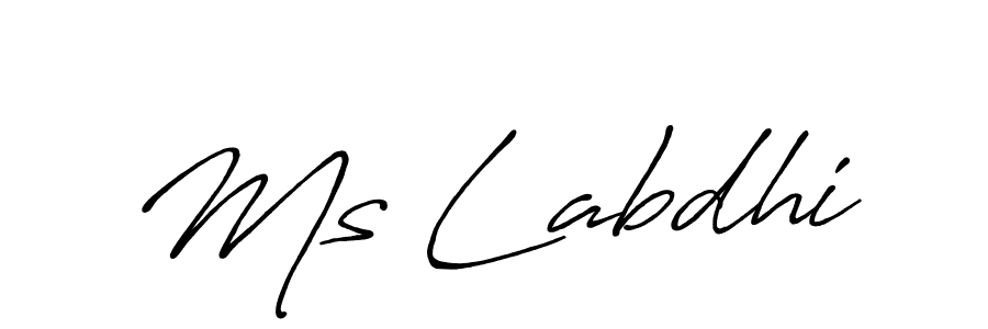 Design your own signature with our free online signature maker. With this signature software, you can create a handwritten (Antro_Vectra_Bolder) signature for name Ms Labdhi. Ms Labdhi signature style 7 images and pictures png