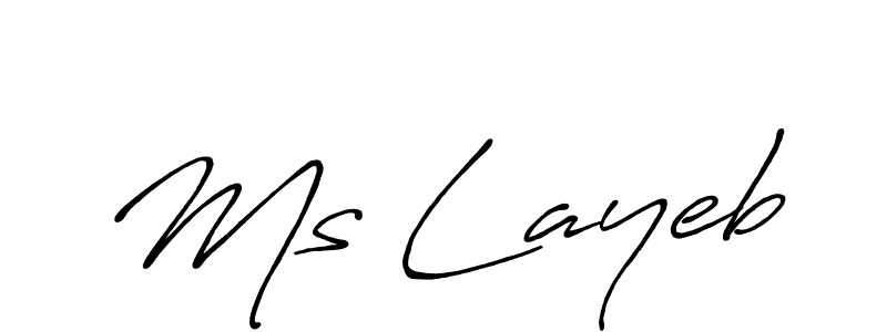 Create a beautiful signature design for name Ms Layeb. With this signature (Antro_Vectra_Bolder) fonts, you can make a handwritten signature for free. Ms Layeb signature style 7 images and pictures png