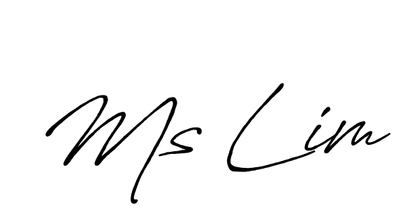 Use a signature maker to create a handwritten signature online. With this signature software, you can design (Antro_Vectra_Bolder) your own signature for name Ms Lim. Ms Lim signature style 7 images and pictures png