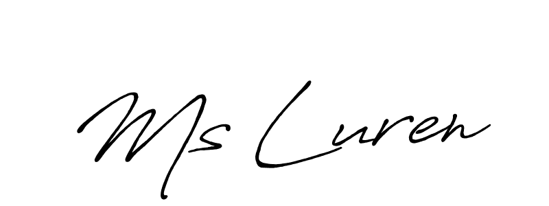 Check out images of Autograph of Ms Luren name. Actor Ms Luren Signature Style. Antro_Vectra_Bolder is a professional sign style online. Ms Luren signature style 7 images and pictures png