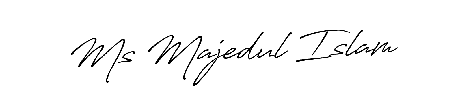 Also You can easily find your signature by using the search form. We will create Ms Majedul Islam name handwritten signature images for you free of cost using Antro_Vectra_Bolder sign style. Ms Majedul Islam signature style 7 images and pictures png