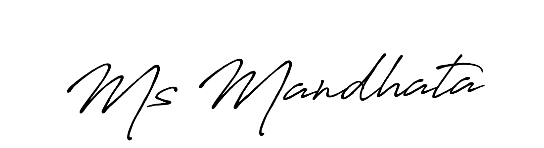 Similarly Antro_Vectra_Bolder is the best handwritten signature design. Signature creator online .You can use it as an online autograph creator for name Ms Mandhata. Ms Mandhata signature style 7 images and pictures png