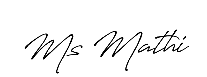 Make a beautiful signature design for name Ms Mathi. With this signature (Antro_Vectra_Bolder) style, you can create a handwritten signature for free. Ms Mathi signature style 7 images and pictures png
