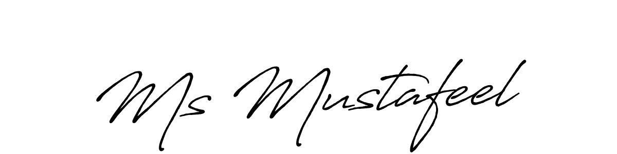 Also You can easily find your signature by using the search form. We will create Ms Mustafeel name handwritten signature images for you free of cost using Antro_Vectra_Bolder sign style. Ms Mustafeel signature style 7 images and pictures png