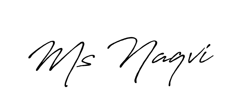 Ms Naqvi stylish signature style. Best Handwritten Sign (Antro_Vectra_Bolder) for my name. Handwritten Signature Collection Ideas for my name Ms Naqvi. Ms Naqvi signature style 7 images and pictures png