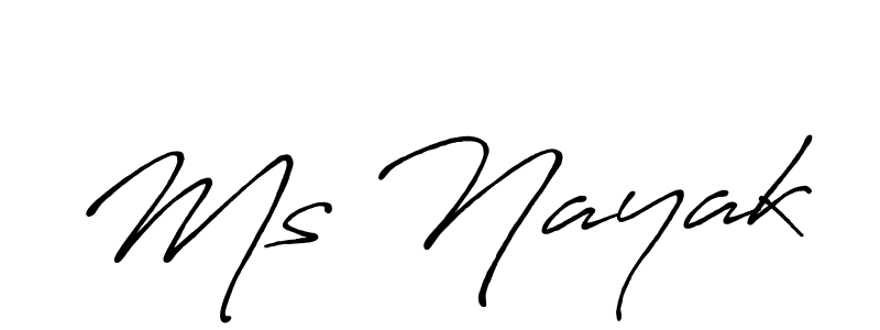 Also we have Ms Nayak name is the best signature style. Create professional handwritten signature collection using Antro_Vectra_Bolder autograph style. Ms Nayak signature style 7 images and pictures png