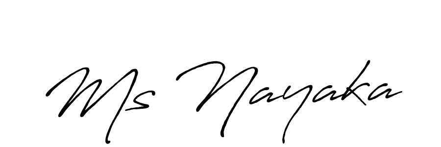 Design your own signature with our free online signature maker. With this signature software, you can create a handwritten (Antro_Vectra_Bolder) signature for name Ms Nayaka. Ms Nayaka signature style 7 images and pictures png