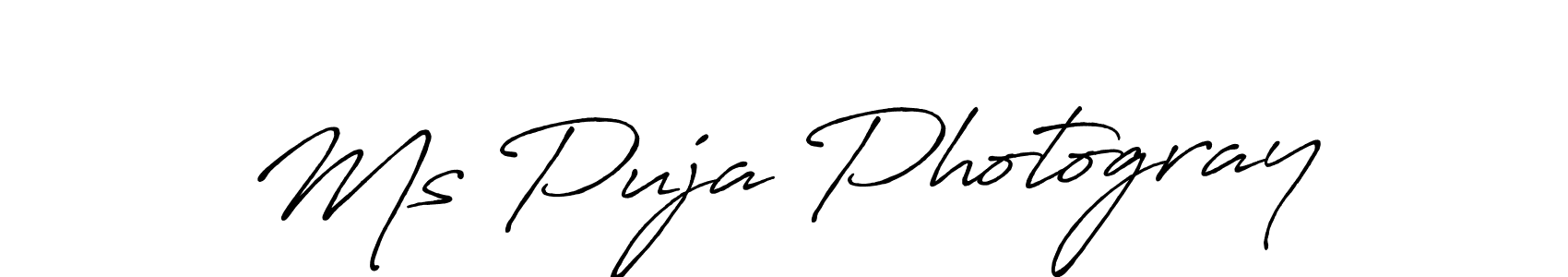 It looks lik you need a new signature style for name Ms Puja Photogray. Design unique handwritten (Antro_Vectra_Bolder) signature with our free signature maker in just a few clicks. Ms Puja Photogray signature style 7 images and pictures png