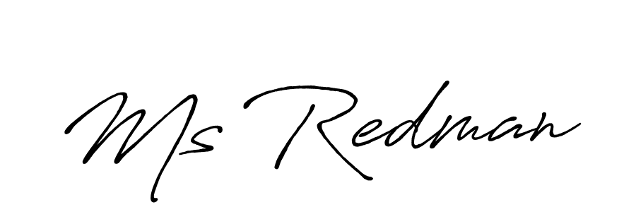 Also we have Ms Redman name is the best signature style. Create professional handwritten signature collection using Antro_Vectra_Bolder autograph style. Ms Redman signature style 7 images and pictures png