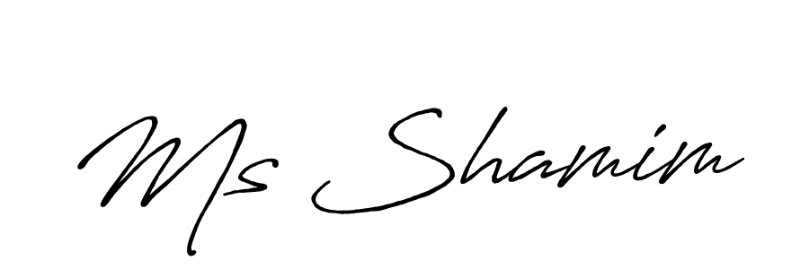 Ms Shamim stylish signature style. Best Handwritten Sign (Antro_Vectra_Bolder) for my name. Handwritten Signature Collection Ideas for my name Ms Shamim. Ms Shamim signature style 7 images and pictures png