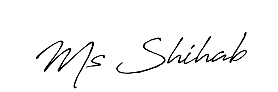 Make a beautiful signature design for name Ms Shihab. With this signature (Antro_Vectra_Bolder) style, you can create a handwritten signature for free. Ms Shihab signature style 7 images and pictures png