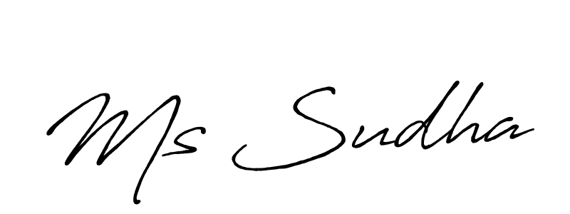 Ms Sudha stylish signature style. Best Handwritten Sign (Antro_Vectra_Bolder) for my name. Handwritten Signature Collection Ideas for my name Ms Sudha. Ms Sudha signature style 7 images and pictures png