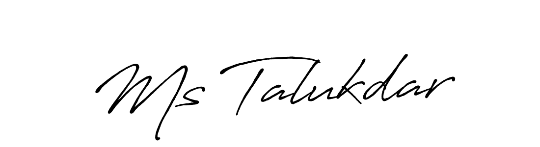 Also we have Ms Talukdar name is the best signature style. Create professional handwritten signature collection using Antro_Vectra_Bolder autograph style. Ms Talukdar signature style 7 images and pictures png