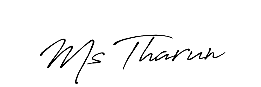 if you are searching for the best signature style for your name Ms Tharun. so please give up your signature search. here we have designed multiple signature styles  using Antro_Vectra_Bolder. Ms Tharun signature style 7 images and pictures png