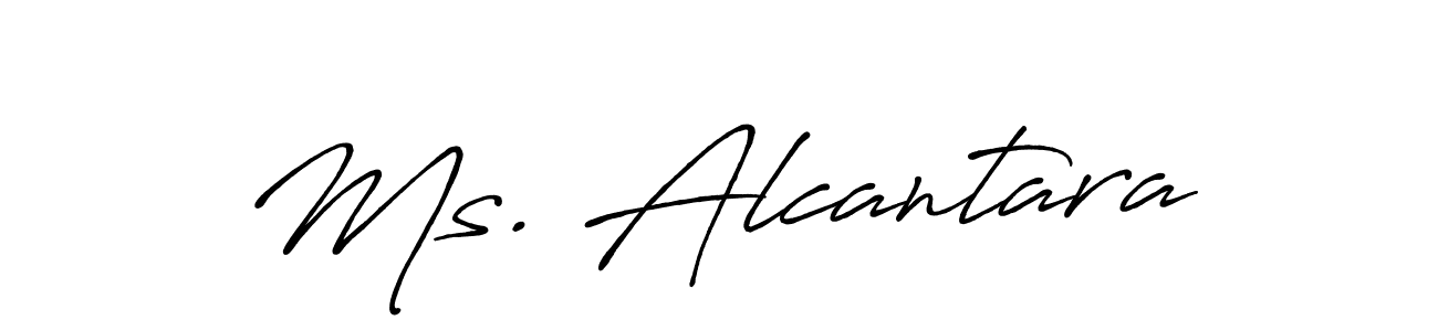 How to make Ms. Alcantara name signature. Use Antro_Vectra_Bolder style for creating short signs online. This is the latest handwritten sign. Ms. Alcantara signature style 7 images and pictures png