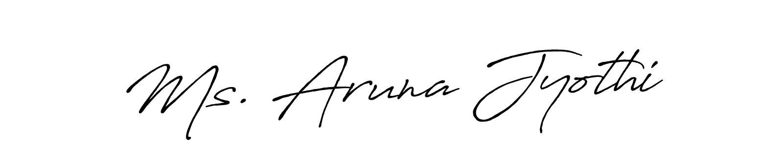 Use a signature maker to create a handwritten signature online. With this signature software, you can design (Antro_Vectra_Bolder) your own signature for name Ms. Aruna Jyothi. Ms. Aruna Jyothi signature style 7 images and pictures png