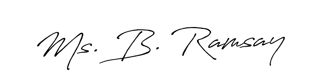 Also You can easily find your signature by using the search form. We will create Ms. B. Ramsay name handwritten signature images for you free of cost using Antro_Vectra_Bolder sign style. Ms. B. Ramsay signature style 7 images and pictures png