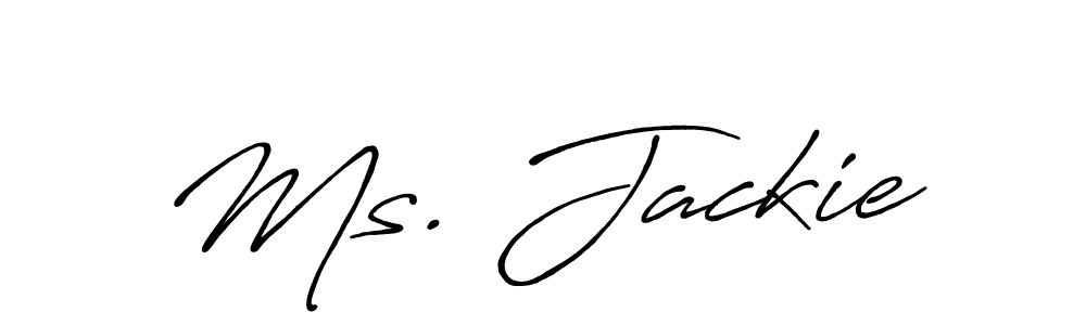 Also we have Ms. Jackie name is the best signature style. Create professional handwritten signature collection using Antro_Vectra_Bolder autograph style. Ms. Jackie signature style 7 images and pictures png