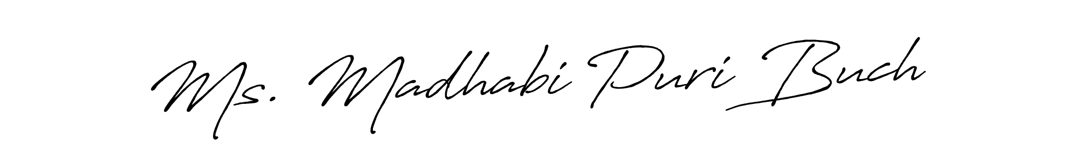 How to make Ms. Madhabi Puri Buch name signature. Use Antro_Vectra_Bolder style for creating short signs online. This is the latest handwritten sign. Ms. Madhabi Puri Buch signature style 7 images and pictures png