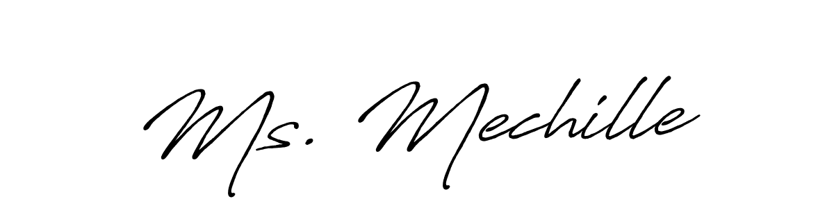 Create a beautiful signature design for name Ms. Mechille. With this signature (Antro_Vectra_Bolder) fonts, you can make a handwritten signature for free. Ms. Mechille signature style 7 images and pictures png