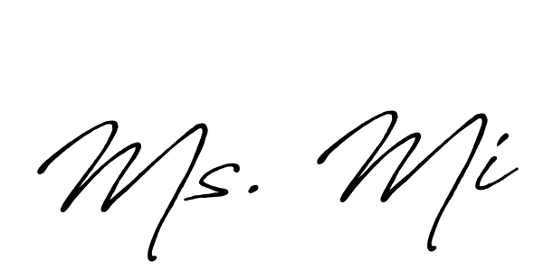 How to make Ms. Mi name signature. Use Antro_Vectra_Bolder style for creating short signs online. This is the latest handwritten sign. Ms. Mi signature style 7 images and pictures png