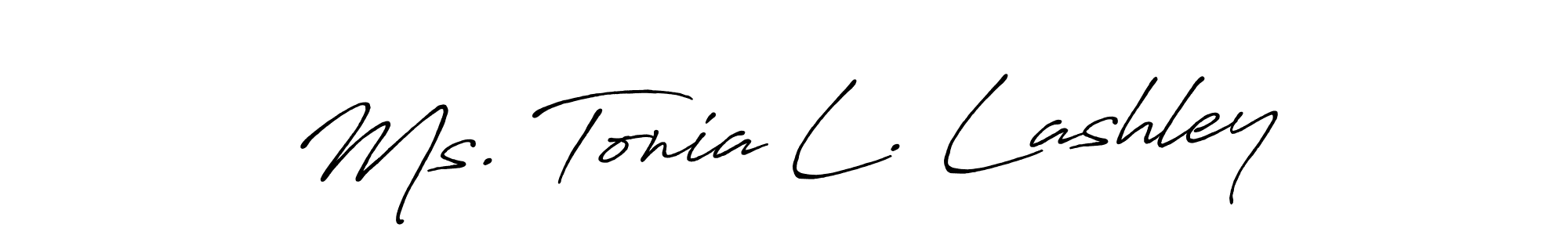 Also You can easily find your signature by using the search form. We will create Ms. Tonia L. Lashley name handwritten signature images for you free of cost using Antro_Vectra_Bolder sign style. Ms. Tonia L. Lashley signature style 7 images and pictures png